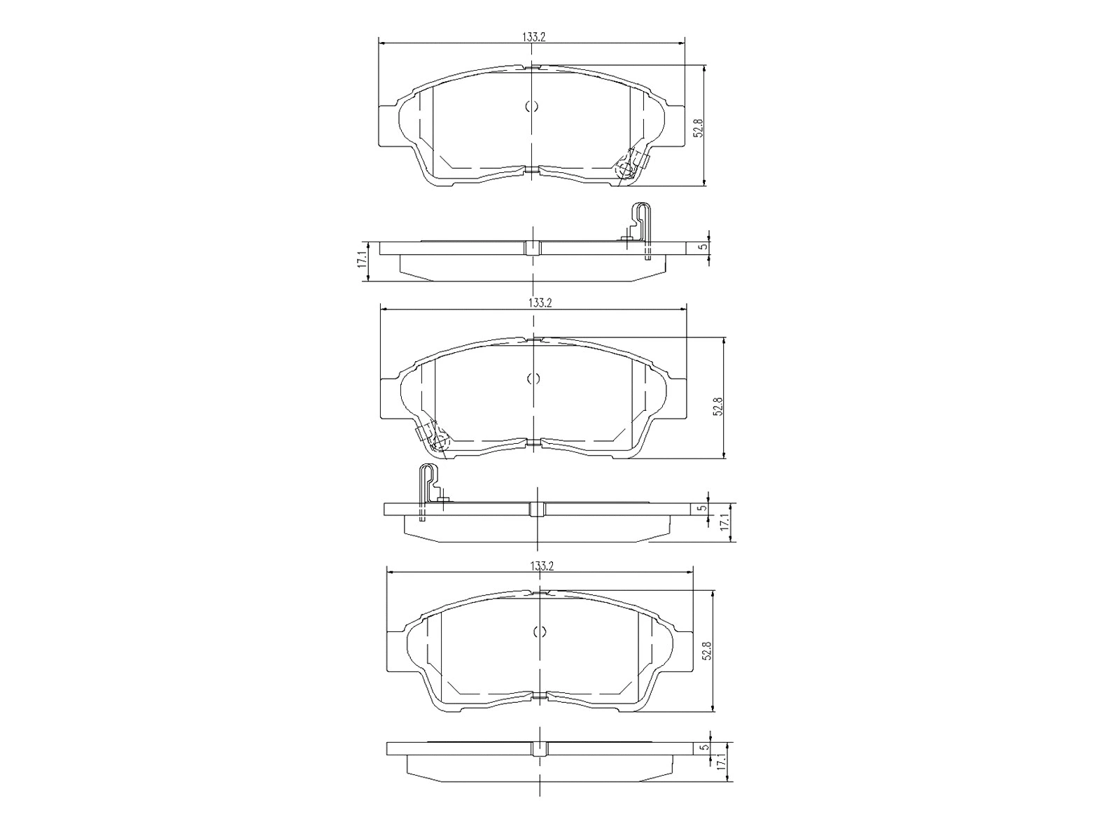 Brake Pad Set, disc brake (AZMT-44-022-1411)