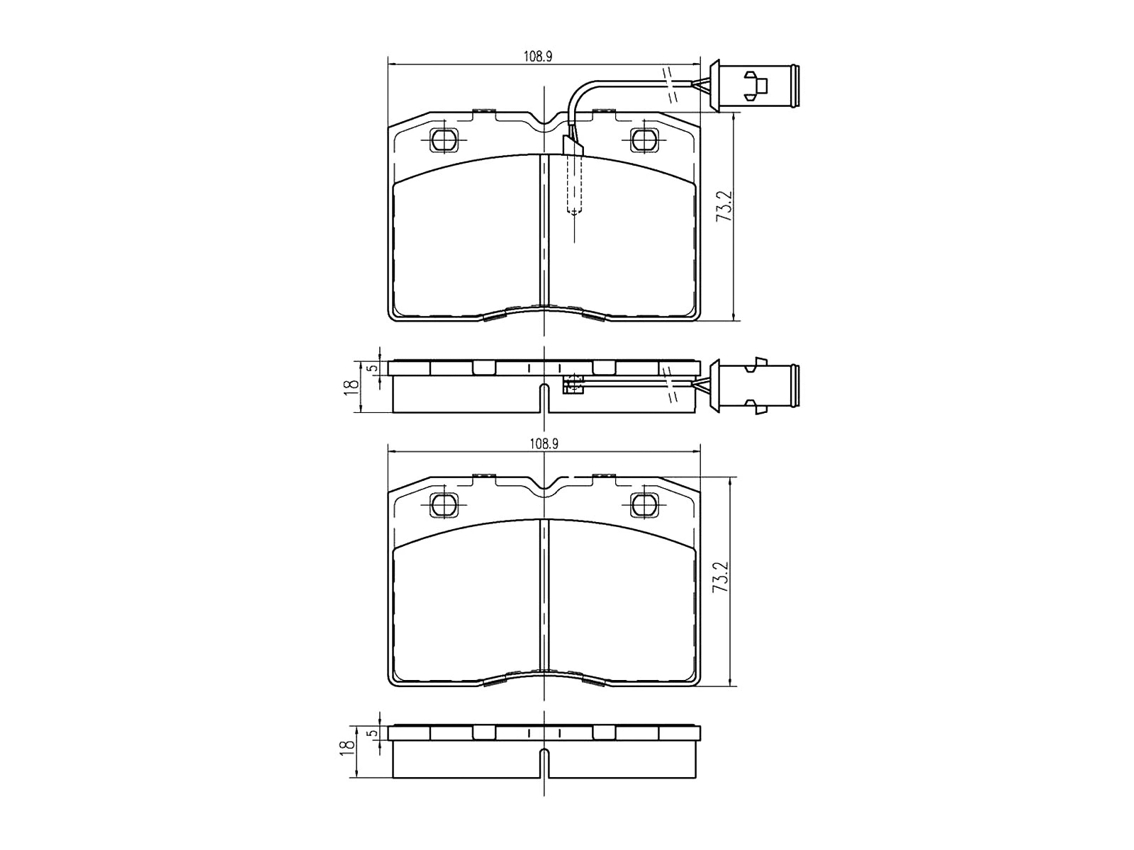 Brake Pad Set, disc brake (AZMT-44-022-1471)
