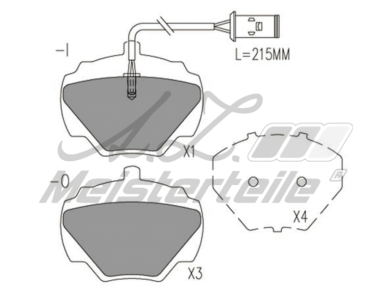 Brake Pad Set, disc brake (AZMT-44-022-1682)