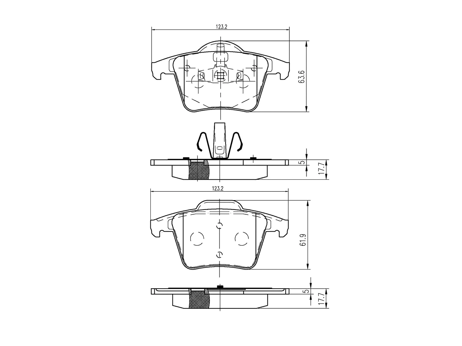 Brake Pad Set, disc brake (AZMT-44-022-1178)