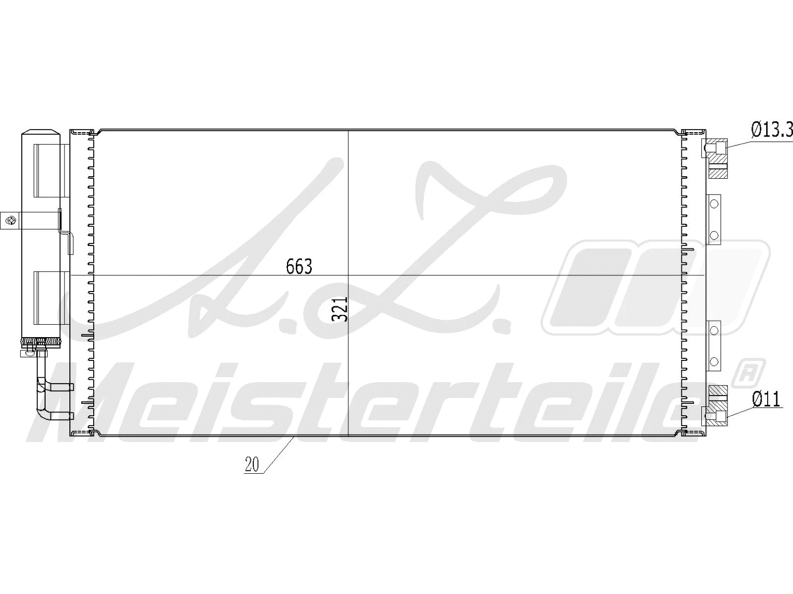 Condenser, air conditioning (AZMT-45-030-1408)