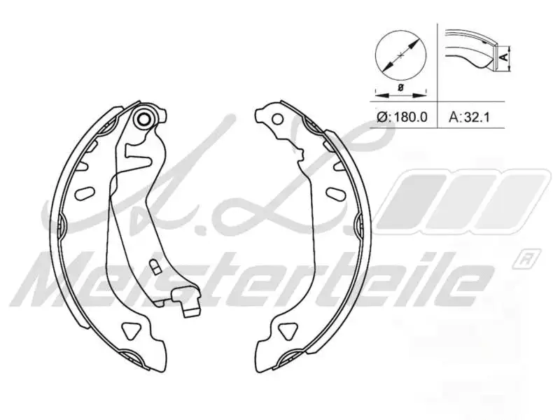 Brake Shoe Set (AZMT-44-026-1076)