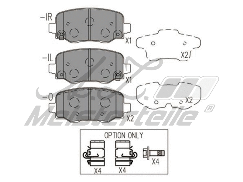 Brake Pad Set, disc brake (AZMT-44-022-1939)