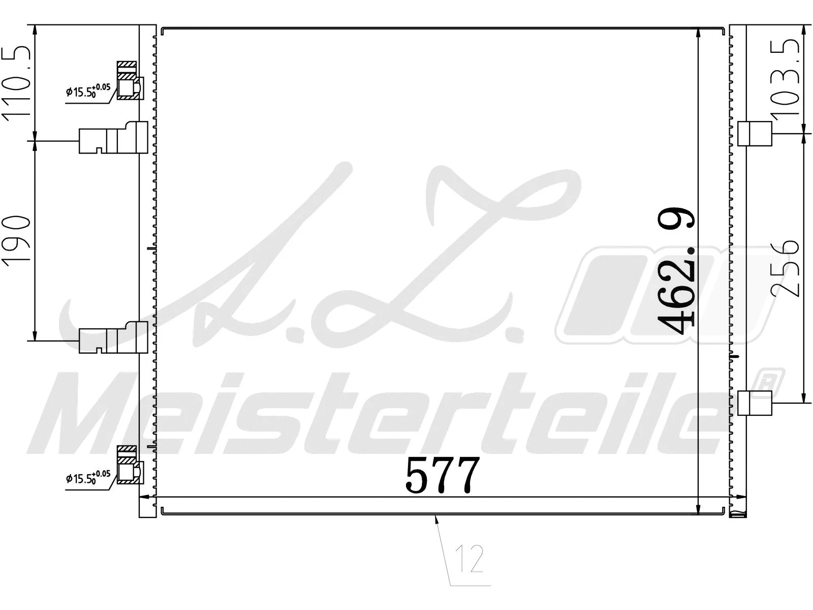 Condenser, air conditioning (AZMT-45-030-1348)
