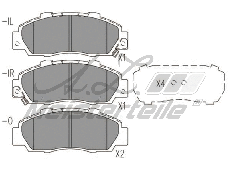 Brake Pad Set, disc brake (AZMT-44-022-2427)