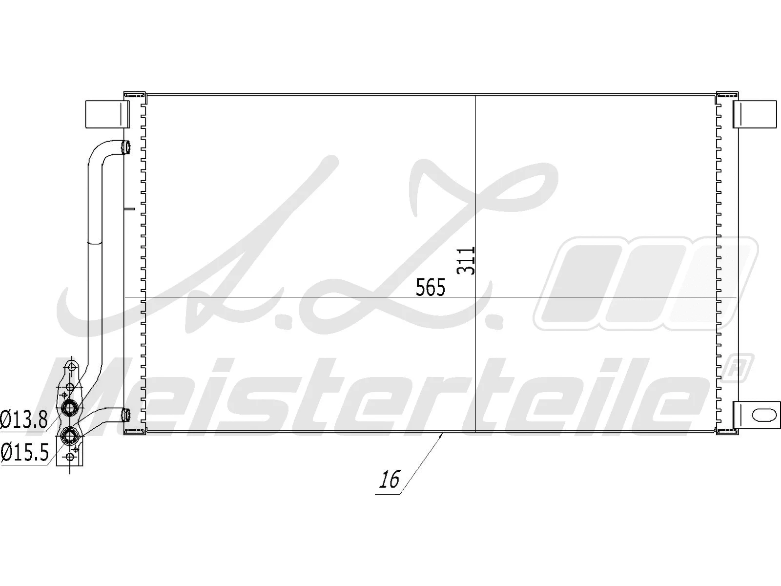Condenser, air conditioning (AZMT-45-030-1074)
