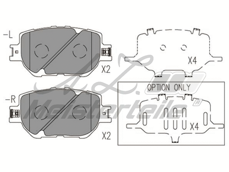 Brake Pad Set, disc brake (AZMT-44-022-2537)