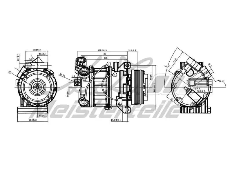 Compressor, air conditioning (AZMT-45-041-1100)