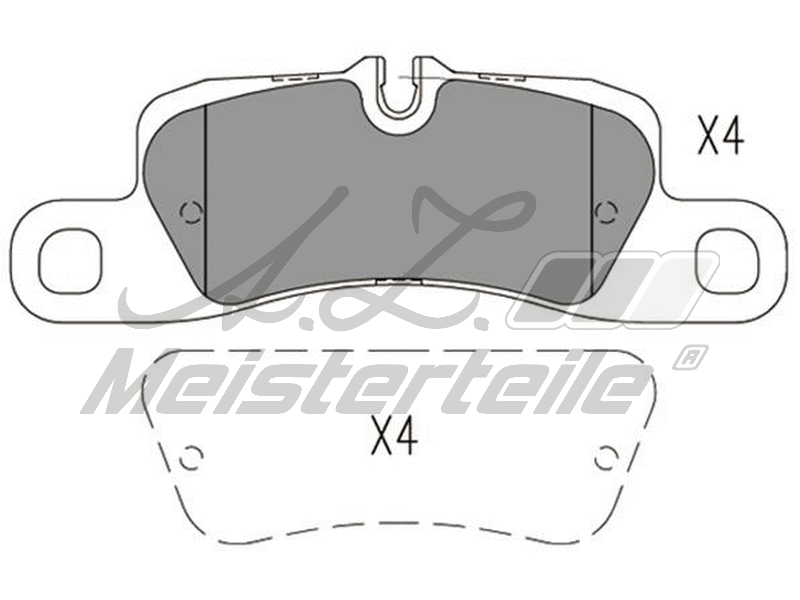 Brake Pad Set, disc brake (AZMT-44-022-2049)