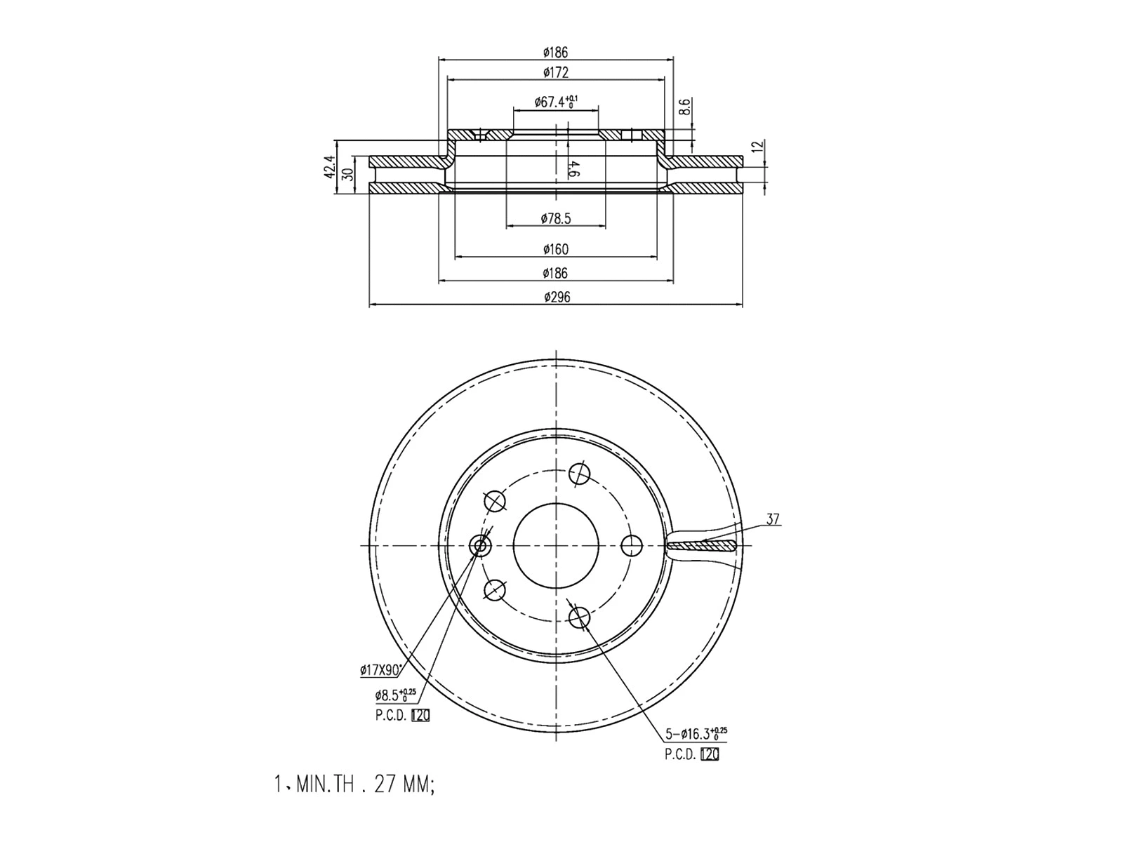 Brake Disc (AZMT-44-024-1368)