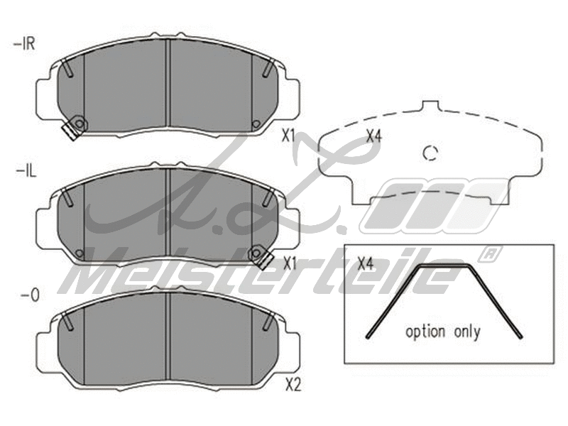 Brake Pad Set, disc brake (AZMT-44-022-2579)