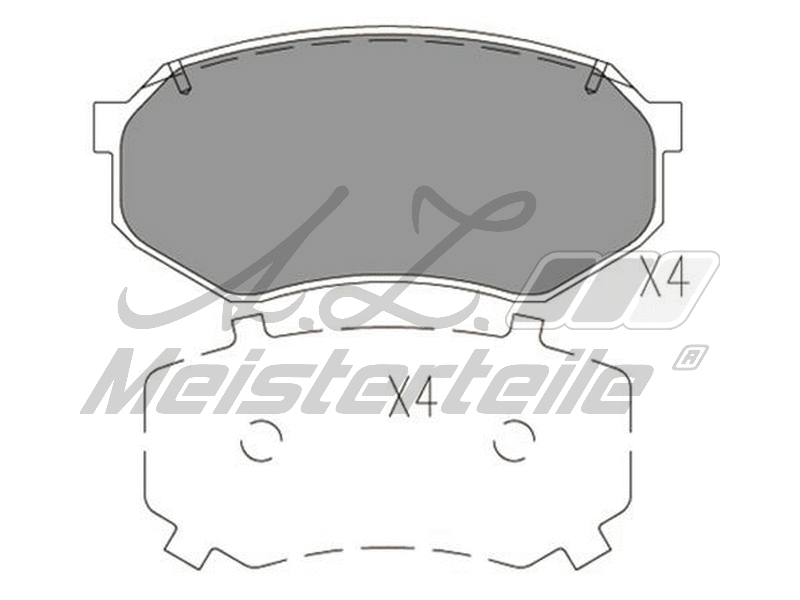 Brake Pad Set, disc brake (AZMT-44-022-2121)