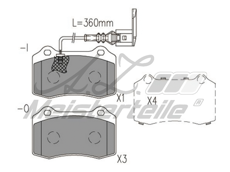 Brake Pad Set, disc brake (AZMT-44-022-1788)