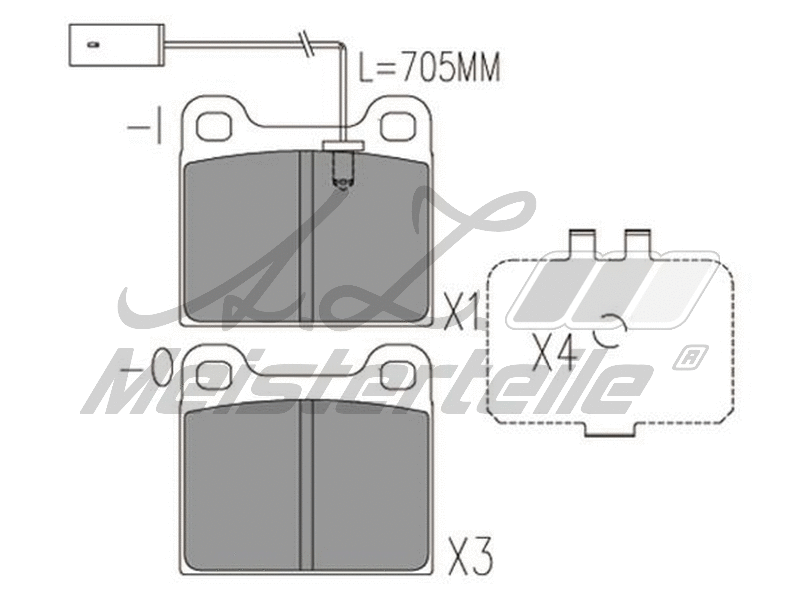 Brake Pad Set, disc brake (AZMT-44-022-2318)