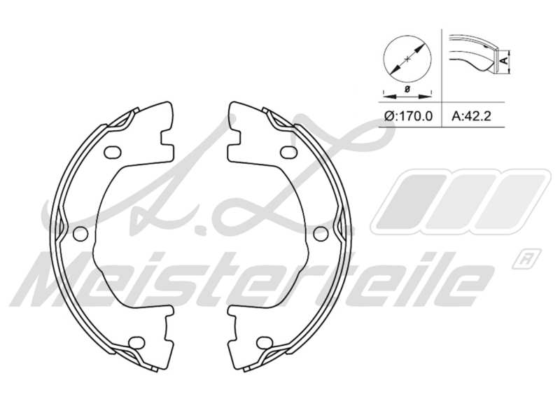 Brake Shoe Set (AZMT-44-026-1038)