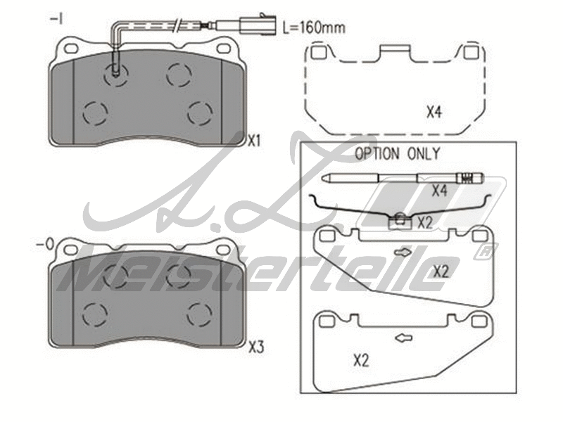 Brake Pad Set, disc brake (AZMT-44-022-2223)