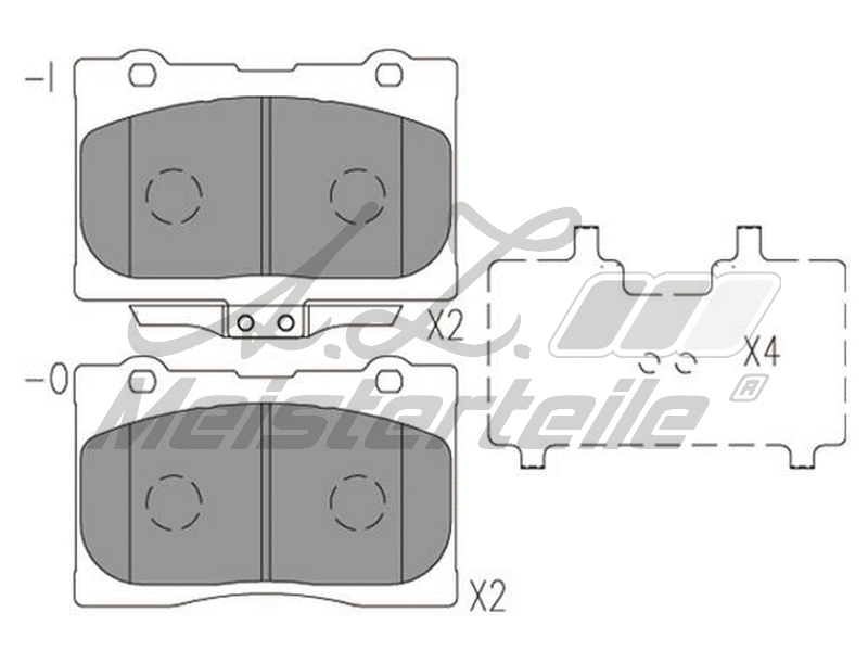 Brake Pad Set, disc brake (AZMT-44-022-2524)