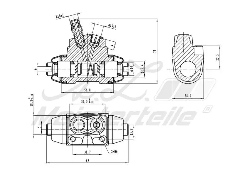 Wheel Brake Cylinder (AZMT-44-111-1143)