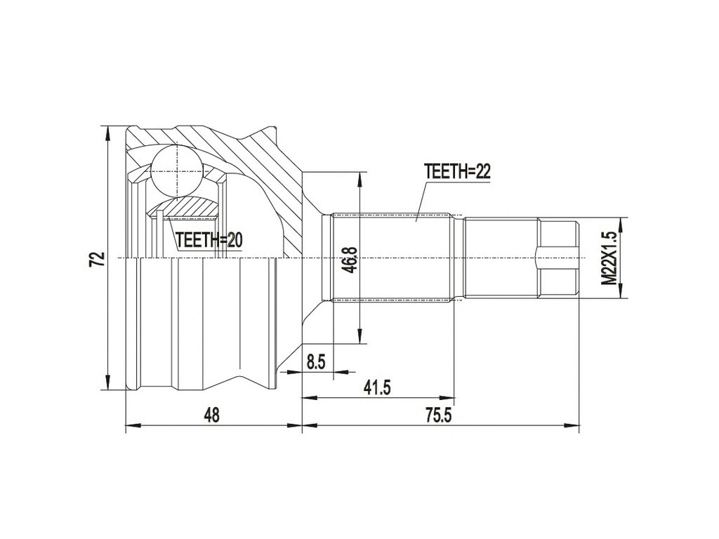 Joint Kit, drive shaft (AZMT-43-030-1102)