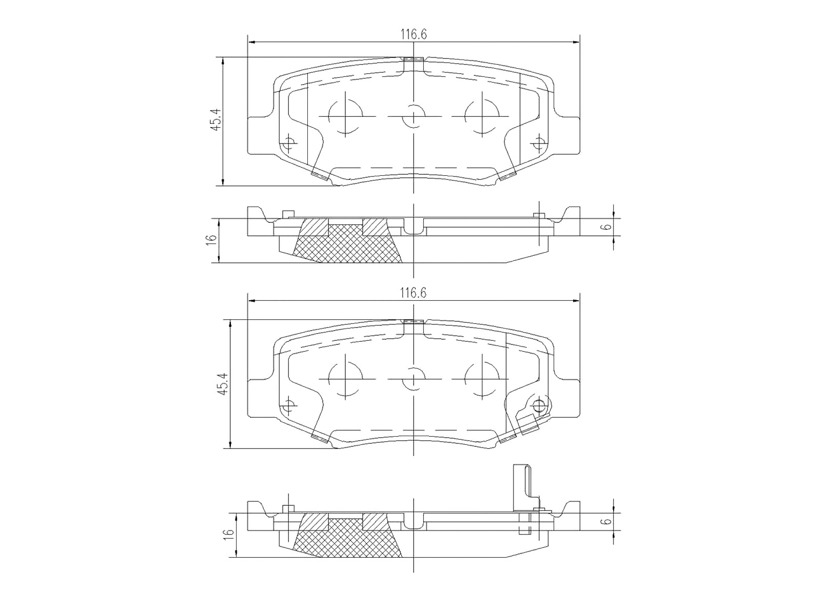Brake Pad Set, disc brake (AZMT-44-022-1336)