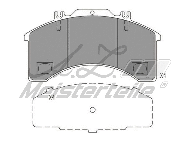 Brake Pad Set, disc brake (AZMT-44-022-2352)