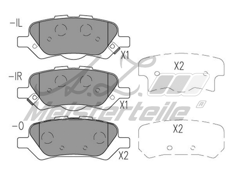 Brake Pad Set, disc brake (AZMT-44-022-2531)