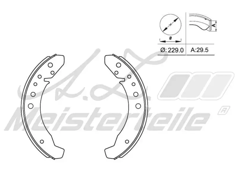 Brake Shoe Set (AZMT-44-026-1304)