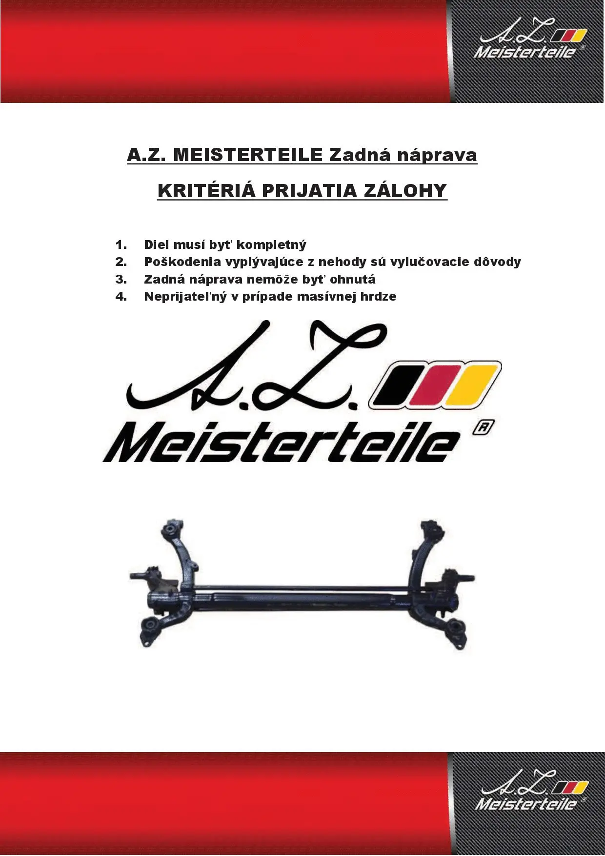 Axle Beam (AZMT-54-010-1000)