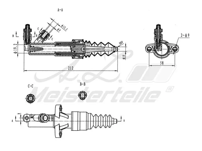Slave Cylinder, clutch (AZMT-47-031-1049)