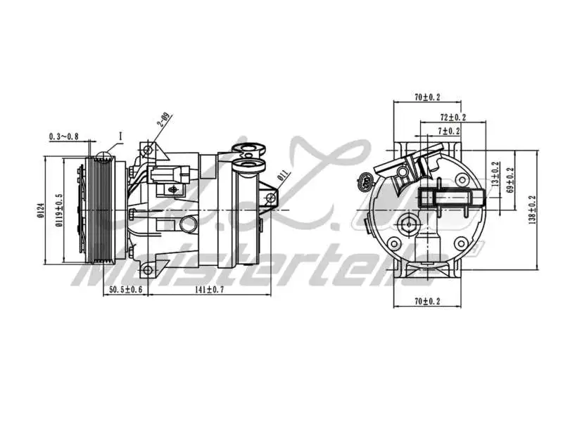 Compressor, air conditioning (AZMT-45-041-1133)
