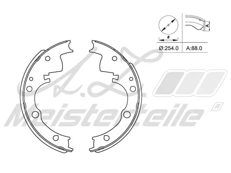 Brake Shoe Set (AZMT-44-026-1104)
