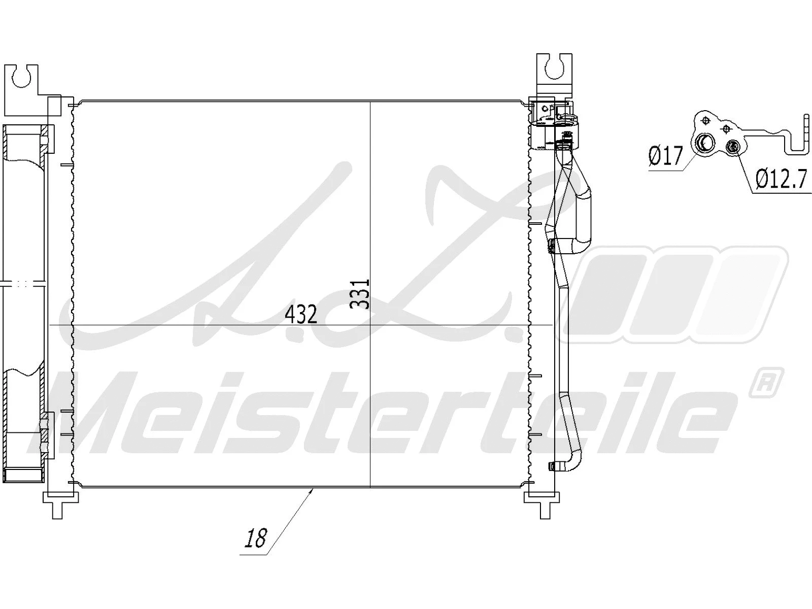 Condenser, air conditioning (AZMT-45-030-1164)