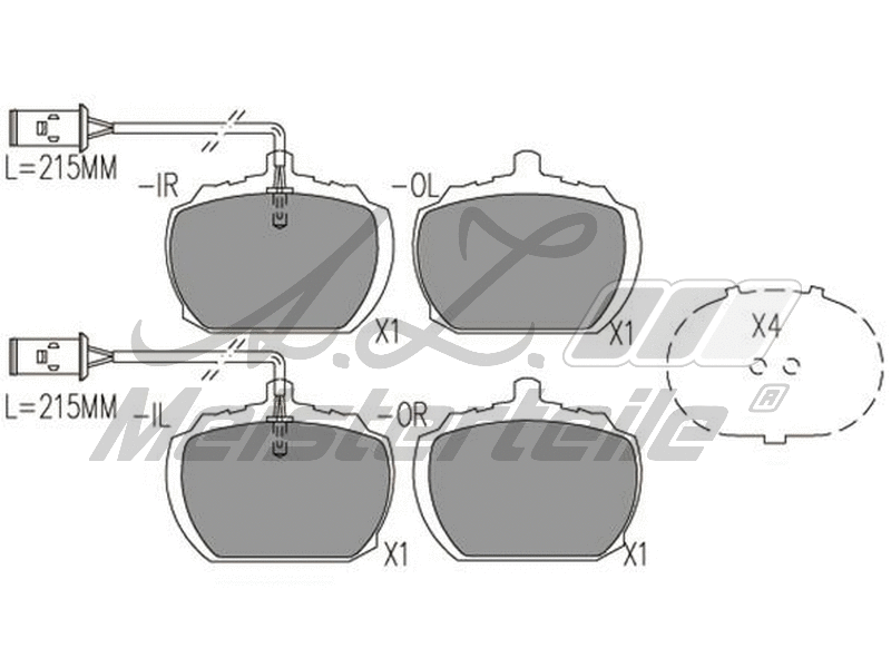 Brake Pad Set, disc brake (AZMT-44-022-2398)