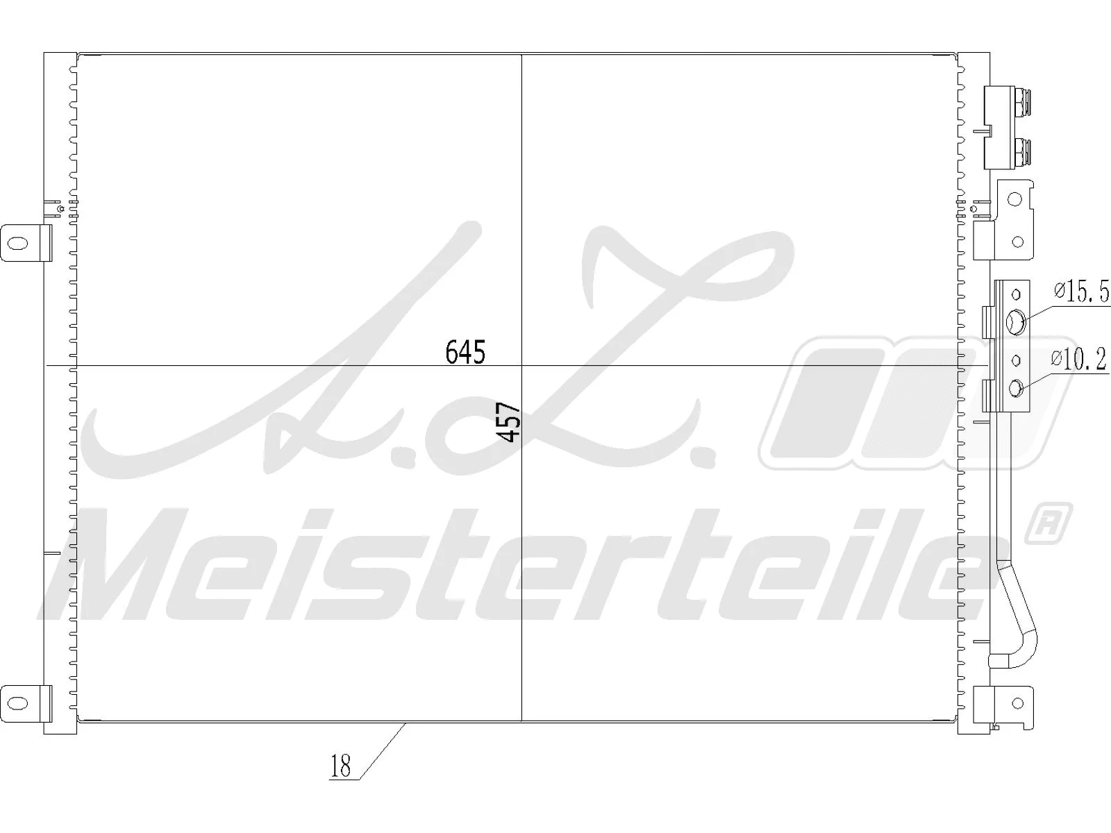 Condenser, air conditioning (AZMT-45-030-1250)