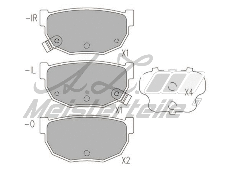 Brake Pad Set, disc brake (AZMT-44-022-1836)