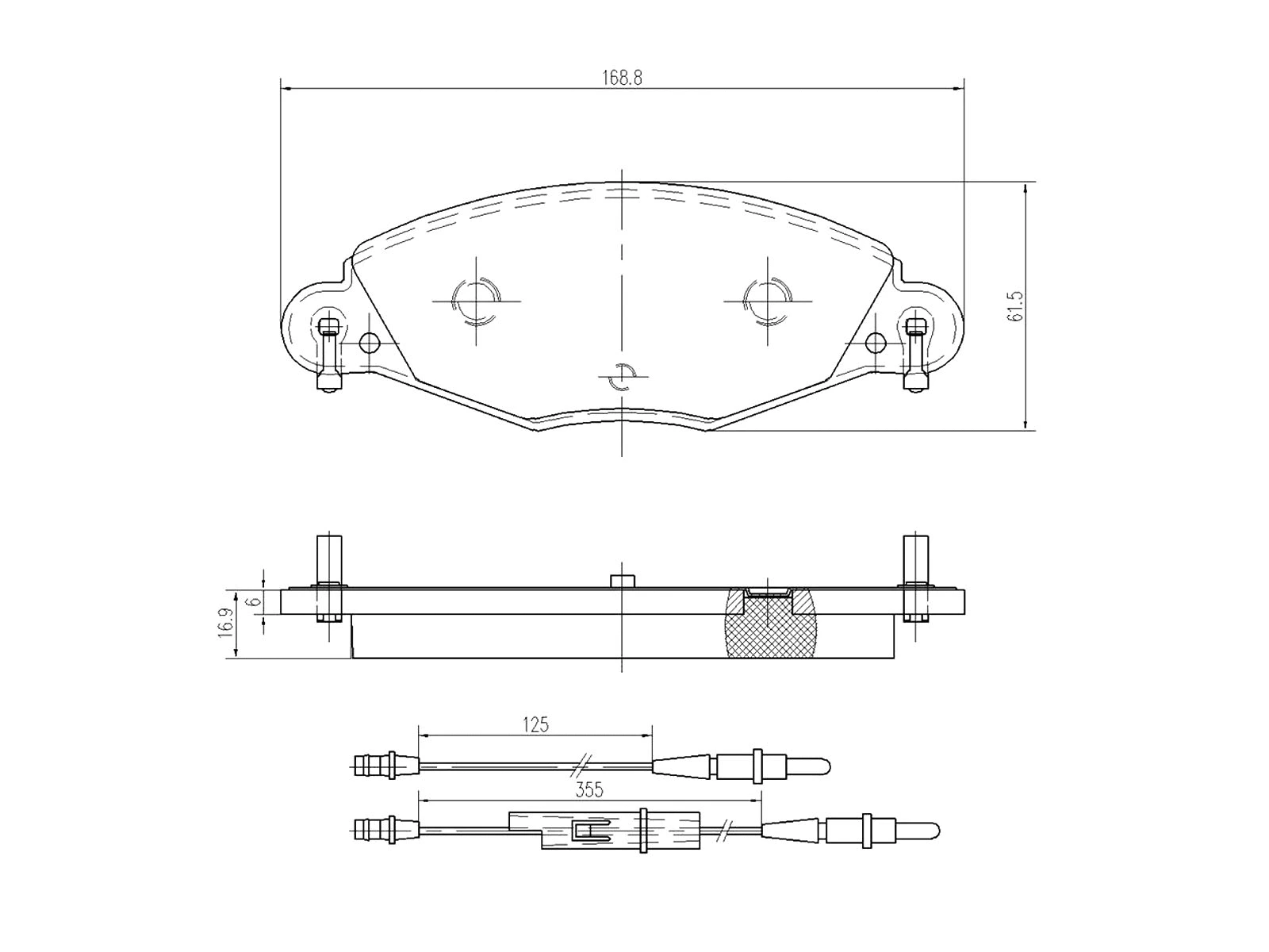 Brake Pad Set, disc brake (AZMT-44-022-1086)