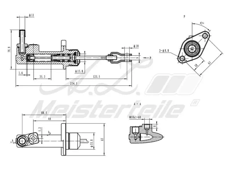 Master Cylinder, clutch (AZMT-47-030-1099)