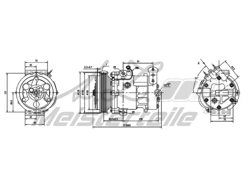 Compressor, air conditioning (AZMT-45-041-1142)