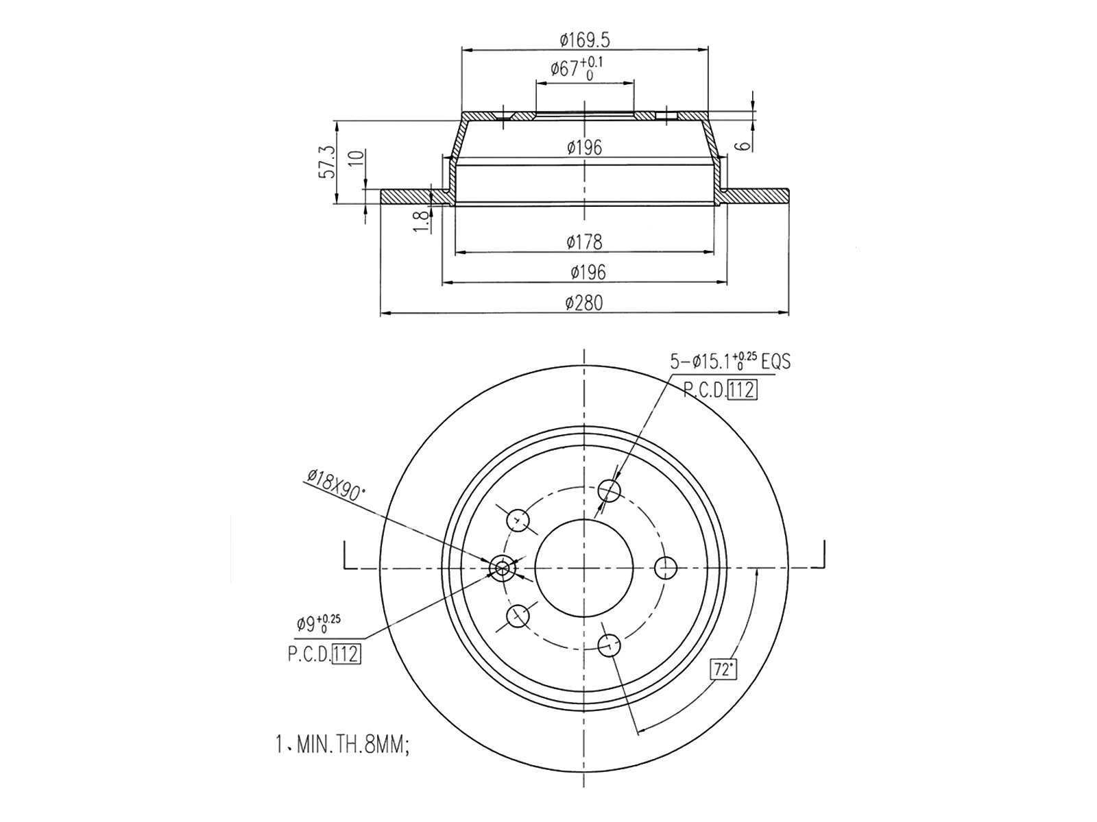 Brake Disc (AZMT-44-024-1519)