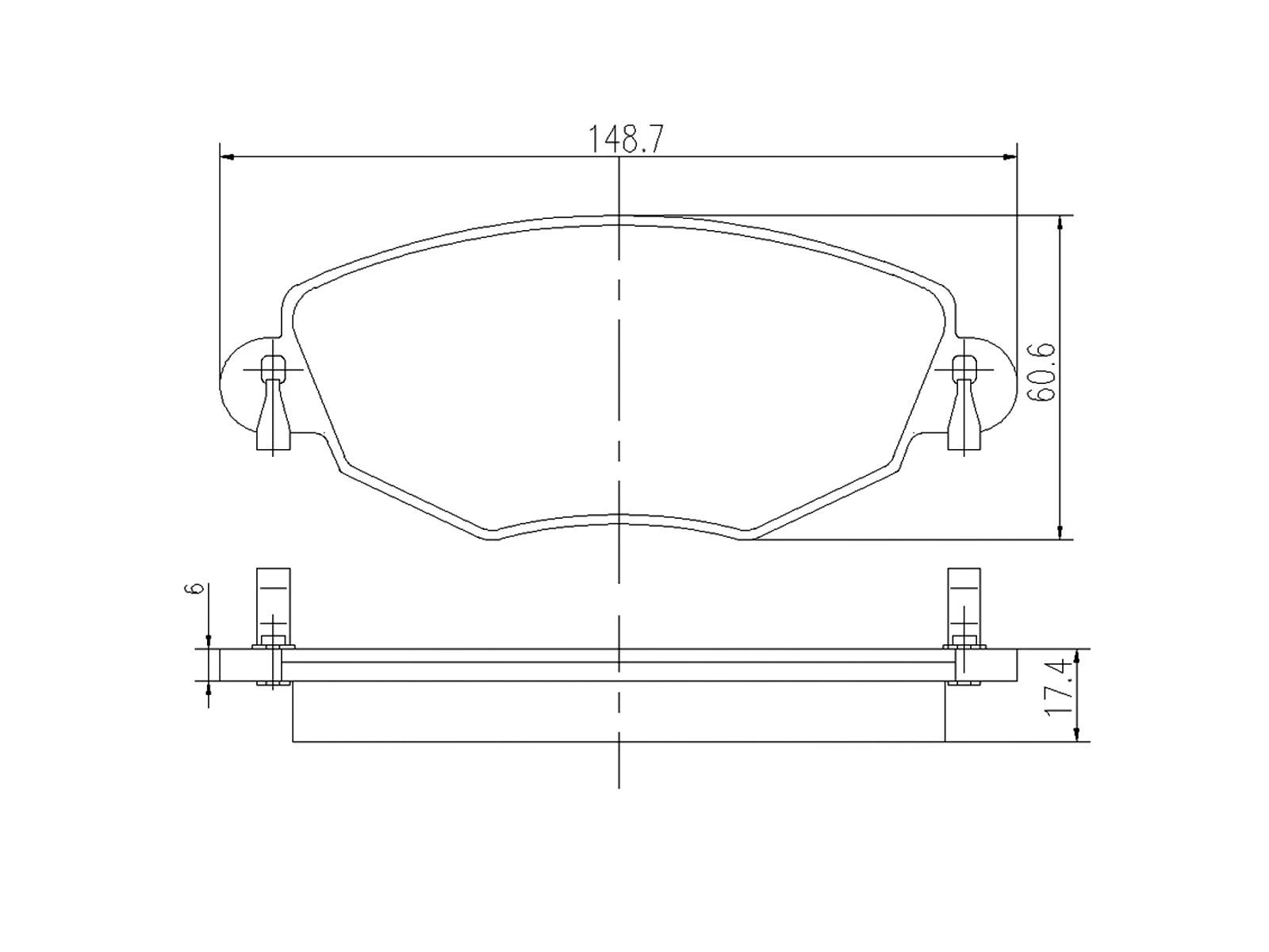 Brake Pad Set, disc brake (AZMT-44-022-1096)