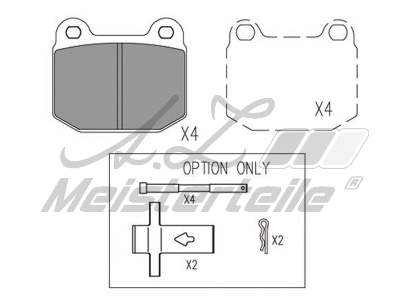 Brake Pad Set, disc brake (AZMT-44-022-2172)