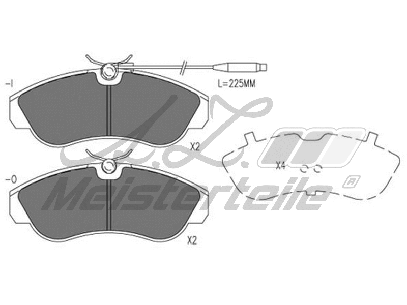 Brake Pad Set, disc brake (AZMT-44-022-1539)