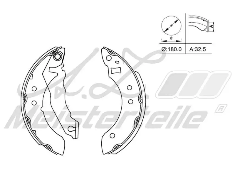 Brake Shoe Set (AZMT-44-026-1268)