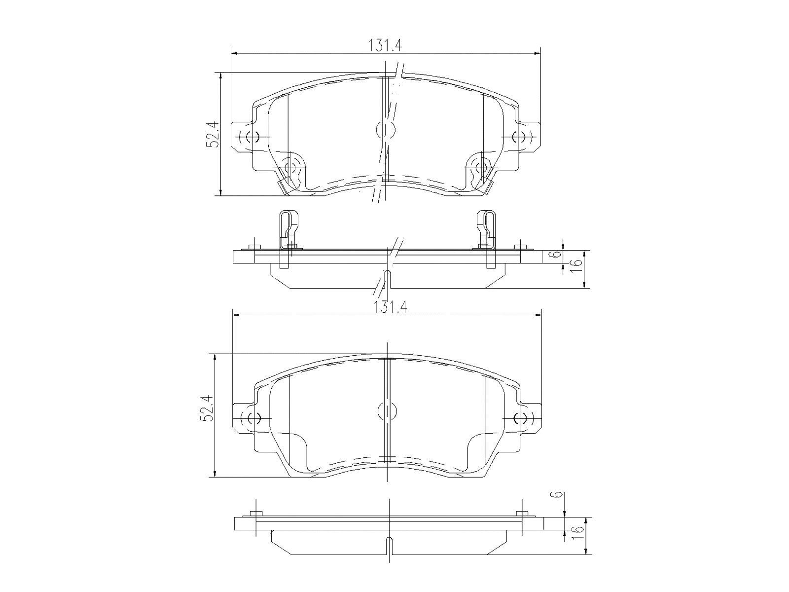 Brake Pad Set, disc brake (AZMT-44-022-1075)