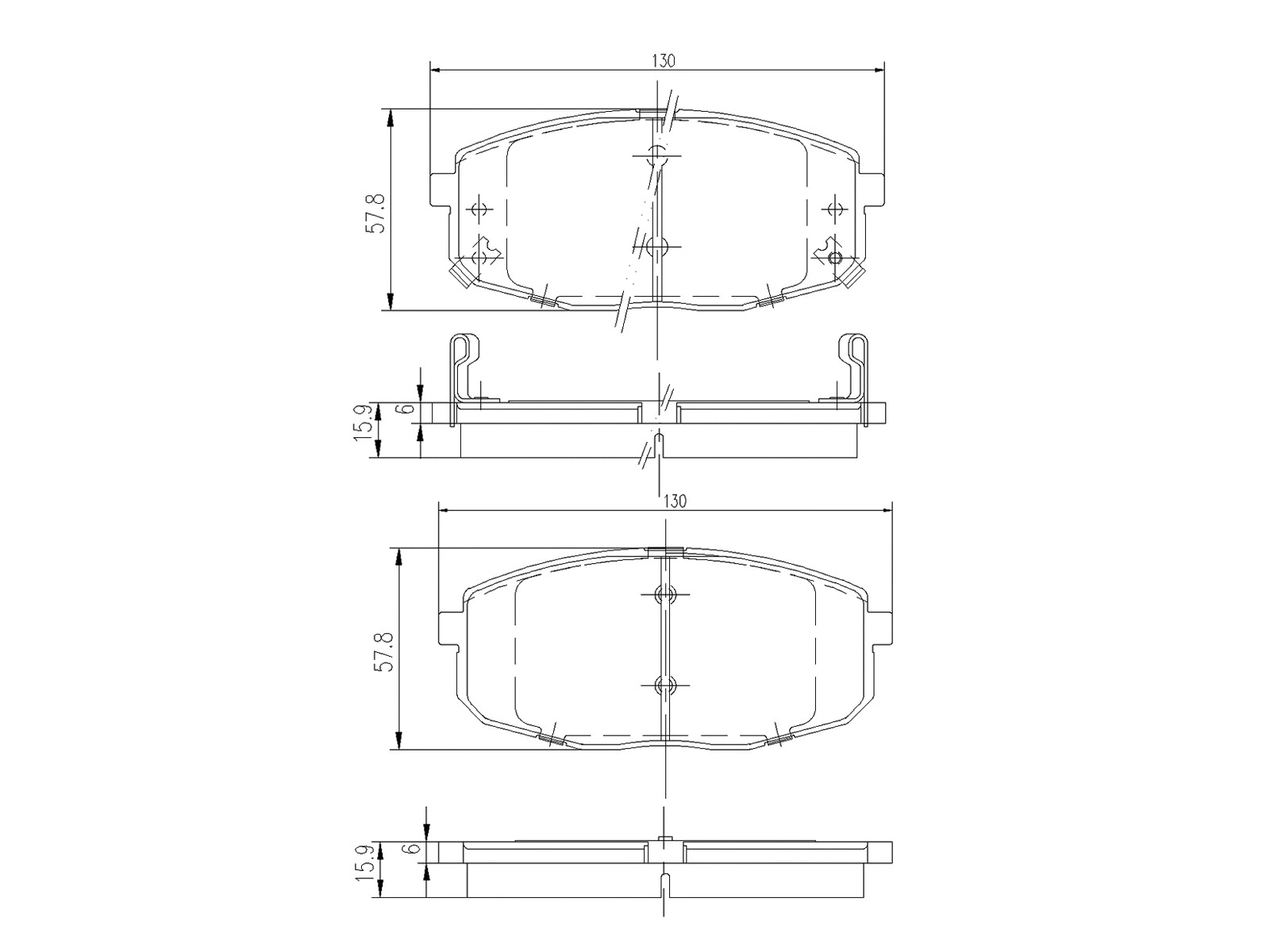Brake Pad Set, disc brake (AZMT-44-022-1235)