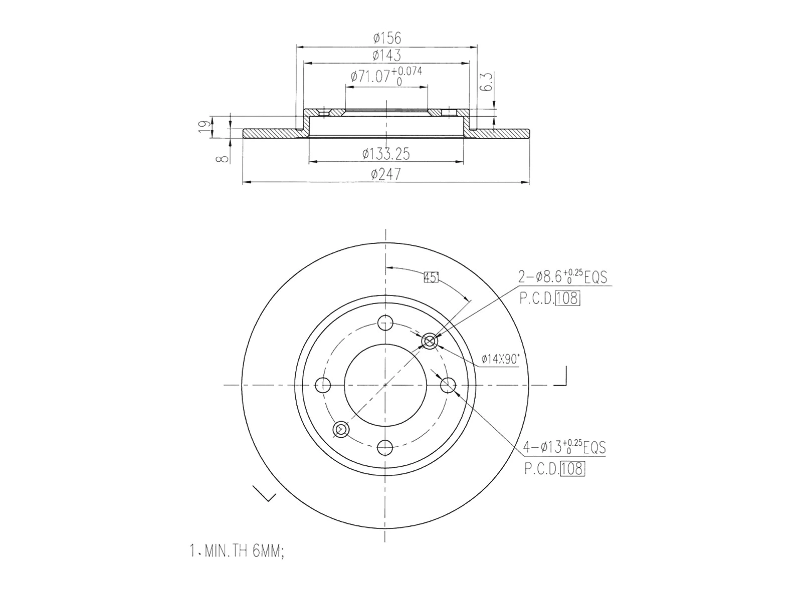 Brake Disc (AZMT-44-024-1423)