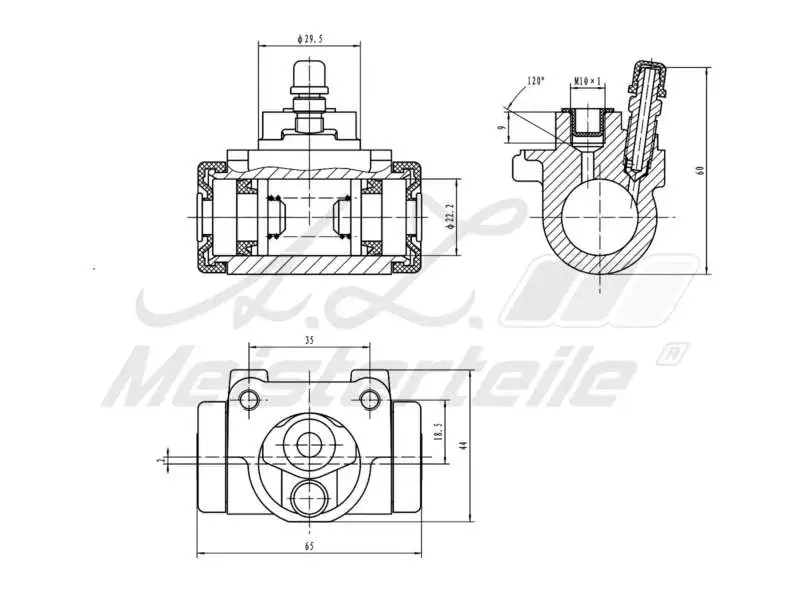 Wheel Brake Cylinder (AZMT-44-111-1124)