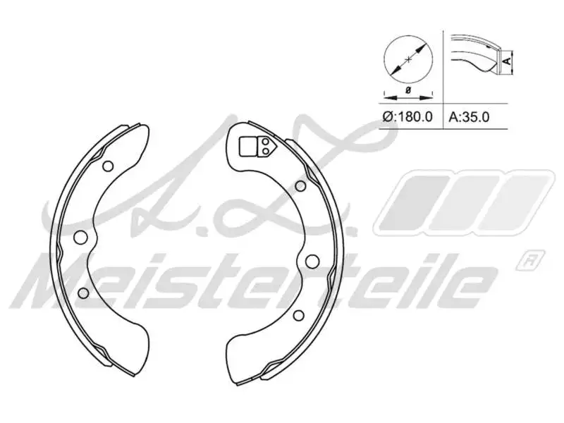 Brake Shoe Set (AZMT-44-026-1451)