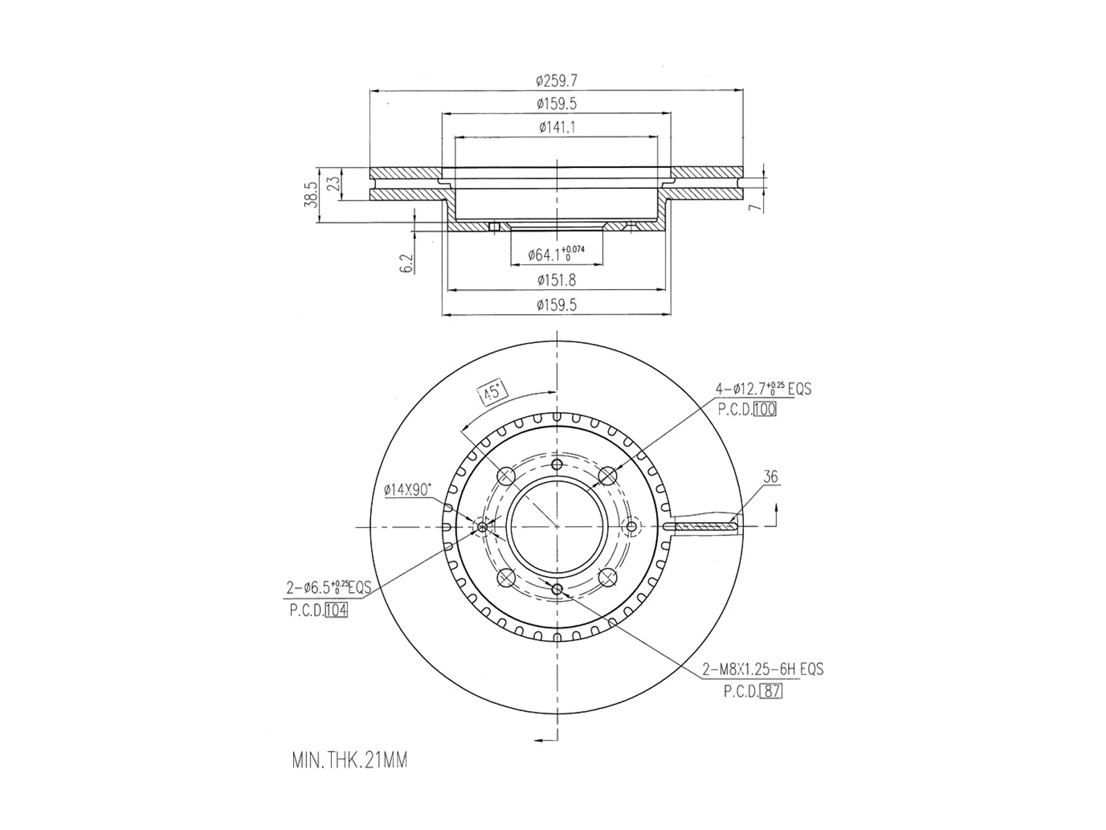 Brake Disc (AZMT-44-024-1172)