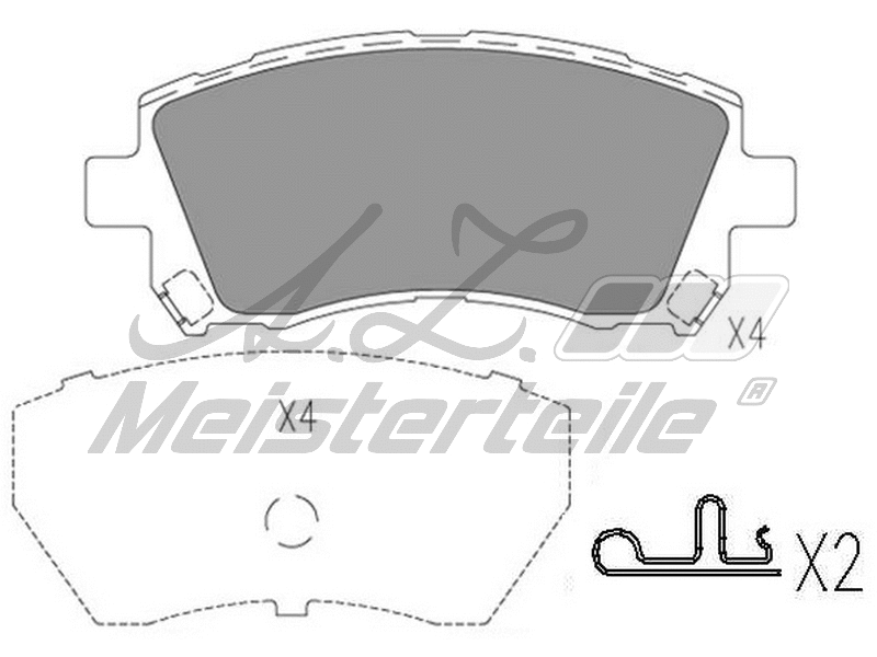 Brake Pad Set, disc brake (AZMT-44-022-2277)